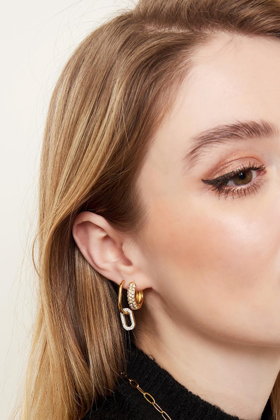 Earrings shiny hoops Silver Color Stainless Steel Picture2